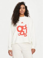 Adidas Bluza French Terry Print IS4284 Biały Loose Fit. Białe bluzy adidas, xs, bez wzorów, z bawełny, bez kaptura. Za 139.99 zł.