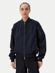 Save The Duck Kurtka bomber D32105W TWIL20 Granatowy Oversize. Niebieskie kurtki Save the duck, bez wzorów, z syntetyku, bez kaptura. Za 709.99 zł.