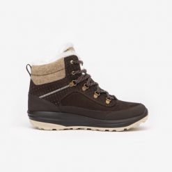 Second Life - Buty turystyczne damskie Quechua NH900 skóra... - Stan Doskonały. Brązowe buty trekkingowe QUECHUA, na jesień, z materiału, przed kolano, bez zapięcia. Za 237.99 zł.