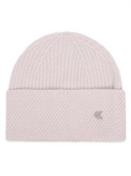Calvin Klein Czapka LV04F8118G Fioletowy jasny. Fioletowe czapki zimowe Calvin Klein, bez wzorów, z wełny. Za 169.99 zł.