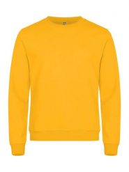 Clique Basic Roundneck bluza unisex o stabilizowanym materiale – lemon. Żółte bluzy CLIQUE, xl, bez wzorów, z bawełny, bez kaptura. Za 155.70 zł.