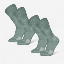 Skarpety turystyczne SH500 Mid. Skarpetki QUECHUA, bez wzorów, z elastanu. Za 69.99 zł.