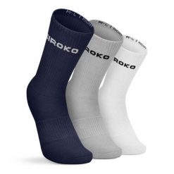 Skarpetki golfowe unisex z bawełny organicznej. Białe skarpetki SIROKO, bez wzorów, z bawełny. Za 47.20 zł.