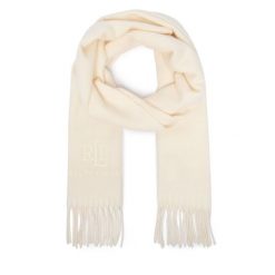 Szalik LAUREN RALPH LAUREN. Białe szaliki i kominy Lauren Ralph Lauren, bez wzorów. Za 689.99 zł.