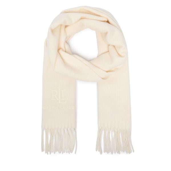Szalik LAUREN RALPH LAUREN. Białe szaliki i kominy Lauren Ralph Lauren, bez wzorów. Za 689.99 zł.