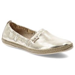 Złote Półbuty Armodo Stylowe Obuwie Damskie. Żółte półbuty wsuwane Armodo, na lato, z aplikacjami, ze skóry, eleganckie, bez obcasa. Za 319.00 zł.
