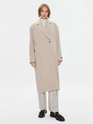 Herskind Płaszcz wełniany Zion 4900816 Beżowy Regular Fit. Brązowe płaszcze Herskind, na zimę, bez wzorów, z wełny, bez kaptura. Za 1,879.00 zł.