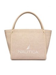 Nautica Torebka CEO-NTC-L-001-09 Beżowy. Brązowe shopper bag Nautica, bez wzorów, z materiału, bez dodatków. Za 179.99 zł.