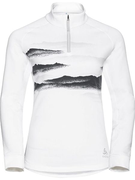 Odlo Bluza polarowa "Berra Graphic" w kolorze białym rozmiar: S. Białe bluzy bez kaptura ODLO, s, bez wzorów, z materiału. Za 205.45 zł.