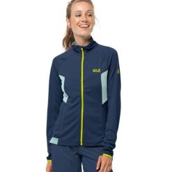 Bluza trekkingowa damska Jack Wolfskin Gradient. Niebieskie bluzy bez kaptura Jack Wolfskin, bez wzorów, z poliesteru, bez kaptura, trekkingowe. Za 238.70 zł.