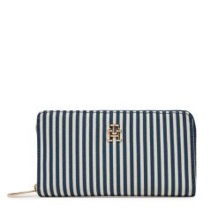 Duży Portfel Damski Tommy Hilfiger. Niebieskie portfele Tommy Hilfiger, bez wzorów. Za 289.99 zł.