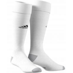 Skarpety piłkarskie Adidas Milano 16. Białe skarpetki adidas, bez wzorów, z nylonu. Za 34.30 zł.