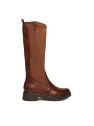 Caprice Kozaki 9-26505-43 Brązowy. Brązowe kozaki Caprice, bez wzorów, ze skóry, bez obcasa, na płaskiej podeszwie, bez zapięcia. Za 569.99 zł.