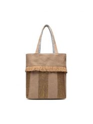 Jenny Fairy Torebka MJA-J-354-55-01 Beżowy. Brązowe shopper bag Jenny Fairy, bez wzorów, z tworzywa sztucznego, bez dodatków. Za 89.99 zł.