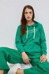 Bluza z kapturem i napisem. Bluzy MOODO, m, bez wzorów, z bawełny, bez ramiączek, z kapturem. W wyprzedaży za 69.99 zł.