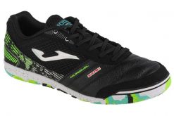 Buty do futsalu dla dorosłych Joma Mundial treningowe halówki. Czarne buty treningowe Joma, bez wzorów, z gumy, bez zapięcia, na fitness i siłownię. Za 199.99 zł.