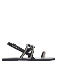 KARL LAGERFELD Sandały Olympia II KL87425C Czarny. Czarne sandały KARL LAGERFELD, bez wzorów, ze skóry, bez obcasa, na płaskiej podeszwie, bez zapięcia. Za 568.99 zł.