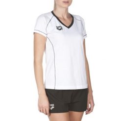 Koszulka damska Arena Team Line SS Tee. Białe t-shirty sportowe Arena, xs, bez wzorów, z materiału, bez ramiączek. Za 47.60 zł.