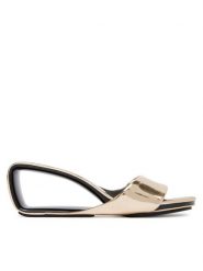 United Nude Klapki Mobius Mid 1000396113 Złoty. Żółte klapki United Nude, bez wzorów, ze skóry, bez obcasa, bez zapięcia. Za 1,259.00 zł.