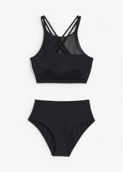 Bikini bustier (2 części). Czarne bikini bonprix, bez wzorów, eleganckie. Za 117.99 zł.
