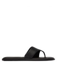 Calvin Klein Japonki Leather Toe Post Sandals HW0HW02866 Czarny. Czarne japonki Calvin Klein, bez wzorów, ze skóry. Za 449.99 zł.