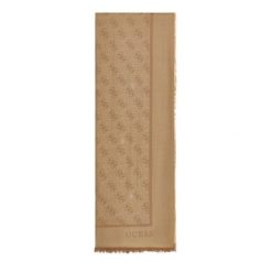 Szal Guess. Brązowe szaliki i kominy Guess, z aplikacjami. Za 234.99 zł.