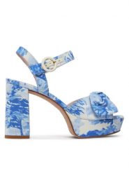 Ted Baker Sandały Hemmina 263176 Niebieski. Niebieskie sandały Ted Baker, bez wzorów, z materiału, bez obcasa, na słupku, bez zapięcia. Za 399.99 zł.