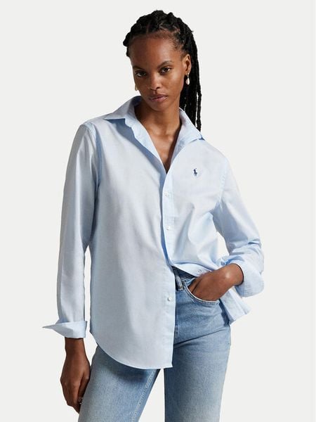 Polo Ralph Lauren Koszula 211A92177003 Niebieski Classic Fit. Niebieskie koszule Polo Ralph Lauren, s, bez wzorów, z bawełny, bez kołnierzyka, bez ramiączek. Za 559.99 zł.