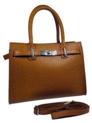 ORE10 Skórzana torebka "Waser" w kolorze jasnobrązowym - 28 x 20 x 13 cm rozmiar: onesize. Brązowe torebki klasyczne ORE10, bez wzorów, z materiału, przez ramię, bez dodatków. Za 347.99 zł.