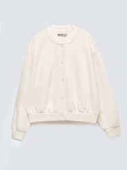 Bluza damska bomber biała Pixelina 100. Białe bluzy bez kaptura BIG STAR, l, bez wzorów, z dzianiny, bez kaptura, trekkingowe. Za 249.99 zł.