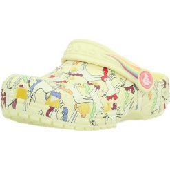 Sandały CROCS CLASSIC DRAGON Żółty. Białe sandały Crocs, bez wzorów, z materiału, bez obcasa, bez zapięcia. Za 189.99 zł.