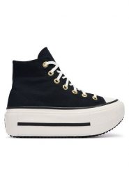 Converse Trampki Chuck Taylor All Star Lift Double Stack Lace A20780C Czarny. Czarne trampki Converse, bez wzorów, z materiału, retro, bez zapięcia. Za 449.99 zł.