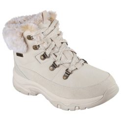 Tenisówki Skechers Model Trego - Snow Worries Kolor Biały. Brązowe trampki Skechers, bez wzorów, bez zapięcia. W wyprzedaży za 391.00 zł.