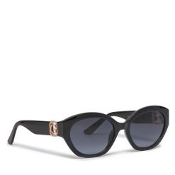 Okulary przeciwsłoneczne Guess. Czarne okulary przeciwsłoneczne Guess, z aplikacjami. Za 449.99 zł.