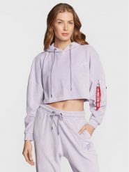 Alpha Industries Bluza 108041 Fioletowy Oversize. Fioletowe bluzy Alpha Industries, xl, bez wzorów, z syntetyku, bez kaptura. Za 199.99 zł.