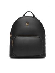 Tommy Hilfiger Plecak Popette Soft Dome AW0AW17652 Czarny. Czarne plecaki Tommy Hilfiger, bez wzorów, ze skóry, bez dodatków. Za 519.99 zł.