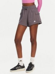 Adidas Szorty sportowe Essentials Small Logo JC5700 Szary Loose Fit. Szare szorty sportowe adidas, bez wzorów, z bawełny. Za 99.99 zł.
