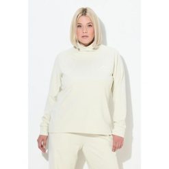 Damskie Bluza stójka długi rękaw otwory na kciuki antybakteryjna. Brązowe bluzy Ulla Popken, plus size, bez wzorów, z elastanu, bez ramiączek, bez kaptura. Za 279.99 zł.