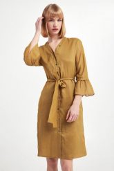 Sukienka z ramii Aloe S' MAX MARA. Sukienki 'S Max Mara, s, bez wzorów, bez kołnierzyka, bez ramiączek. W wyprzedaży za 1,070.30 zł.