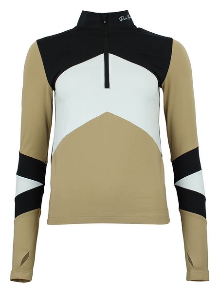 Peak Mountain Koszulka funkcyjna "Athos" w kolorze beżowo-czarnym rozmiar: XL. Brązowe t-shirty sportowe Peak Mountain, xl, bez wzorów, z materiału, bez ramiączek, outdoorowe. Za 140.20 zł.