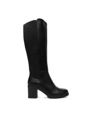 Clara Barson Kozaki CEO-HL0189101-B08 Czarny. Czarne kozaki Clara Barson, bez wzorów, z materiału, bez obcasa, na słupku, bez zapięcia. Za 229.99 zł.