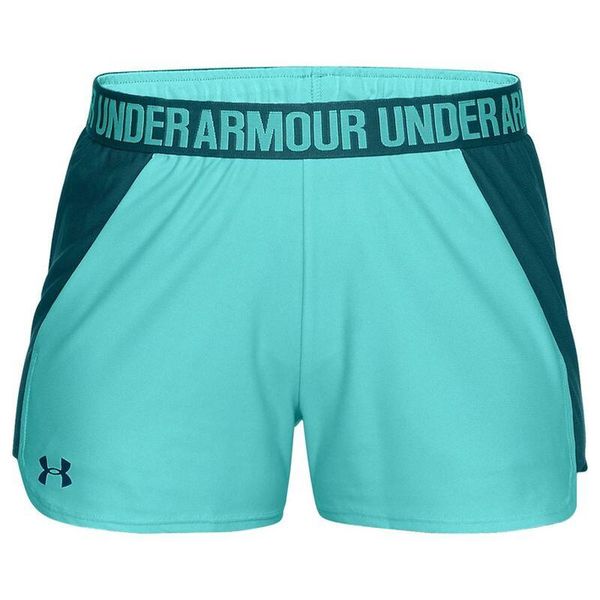 Spodenki sportowe damskie Under Armour New Play Short. Czarne szorty sportowe Under Armour, bez wzorów, na fitness i siłownię. Za 149.00 zł.