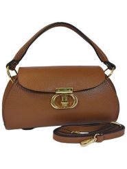 ORE10 Skórzana torebka "Nadis" w kolorze jasnobrązowym - 34 x 17 x 12 cm rozmiar: onesize. Brązowe torebki klasyczne ORE10, bez wzorów, z materiału, przez ramię, bez dodatków. Za 304.99 zł.