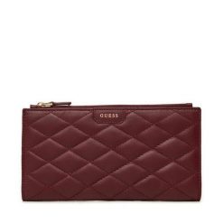 Duży Portfel Damski Guess. Czerwone portfele Guess, z aplikacjami. Za 249.99 zł.