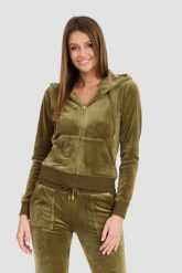 JUICY COUTURE Damska zielona bluza Robertson Gold. Zielone bluzy Juicy Couture, s, bez wzorów, z elastanu, bez ramiączek. W wyprzedaży za 372.99 zł.