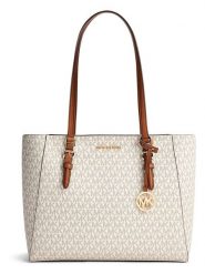 Michael Kors Skórzany shopper bag w kolorze kremowo-karmelowym - 40 x 34 x 13 cm rozmiar: onesize. Brązowe shopper bag Michael Kors, bez wzorów, z materiału, na ramię, bez dodatków. Za 1,015.07 zł.