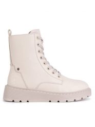 Rieker Trzewiki 70401-60 Beżowy. Brązowe botki Rieker, bez wzorów, ze skóry, bez obcasa, na płaskiej podeszwie, bez zapięcia. Za 343.00 zł.