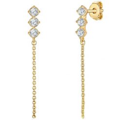 Lulu & Jane Kolczyki Stop metali Żółte złoto 1 ct Damski. Żółte kolczyki Lulu & Jane, pozłacane. Za 99.99 zł.