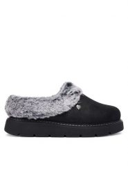 Skechers Kapcie Keepsakes Lite 114762/BBK Czarny. Czarne kapcie Skechers, bez wzorów, ze skóry. Za 199.99 zł.