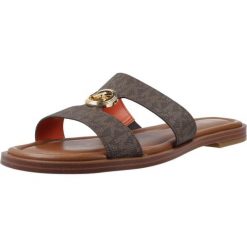 Sandały MICHAEL KORS ERIN FLAT SANDAL Brązowy. Brązowe sandały Michael Kors Access, bez wzorów, z syntetyku, sportowe, bez obcasa, bez zapięcia. Za 478.99 zł.